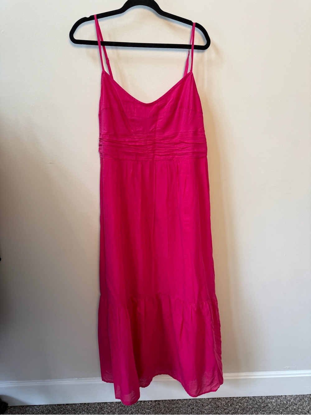 Universal Threads Hot Pink Ruched Bust Maxi Dress Size XL